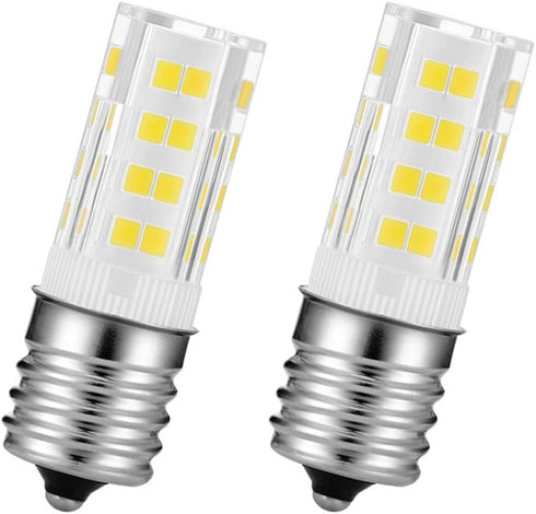 Whirlpool Microwave Lights Under Hood E17 Base - LED Bulb 125V Fits Maytag Kenmore GE Amana Over The Range Microwave - Pack of 2 (3W, Daylight Whi...