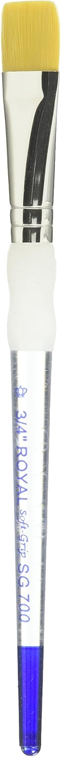 Royal & Langnickel Soft-Grip Golden Taklon Glaze Wash Brush: 3/4" Width...