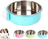 Love Dream Crate Dog Cat Bowls, Removable Stainless Steel Hanging Pet Cage Bowls for Kennel, Water Food Feeder Bowls Cage Coop Cup for Cats, Dogs,...