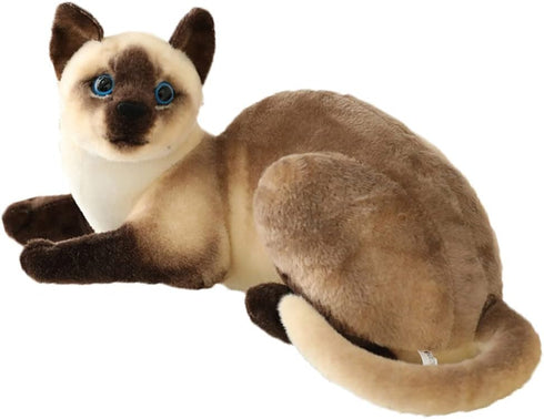 Siamese Cat Stuffed Animal, Shorthair Cat Realistic Plush Cat Stuffed Toys, Gift for Kids 12inches (A)...