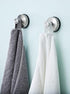 JOMOLA Suction Cup Hooks Suction Shower Hook Bathroom Towel Hanger for Shower Storage Kitchen Utensil Stainless Steel, Brushed Finish, 2PCS...
