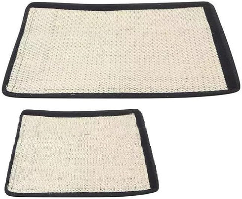 Cat Scratcher Mat Natural Sisal 2 Pack Cat Scratch Mats Sisal Thin Scratcher Mat with Velcro Protecting Furniture Sofa Chair Desk Legs 16X12 and 1...