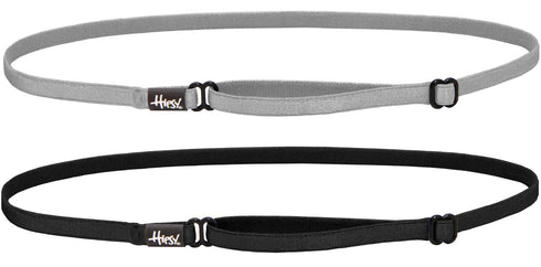 Hipsy Women's Elastic & Adjustable Stretchy Running Headband Multi Pack (Black & Silver Elastic 2pk)...