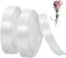 2Rolls/50Yards 1 Inch White Satin Ribbon Gift Wrapping Ribbons for Wedding Party Decorations White Bows Making Bridal Flower Bouquet Wrapping...