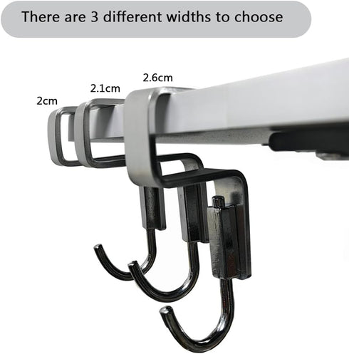 2 Pcs Desk Hook, Student Desktop Nail-Free Hook, Table Hook for Schoolbag, Space Aluminium Alloy, Hanger Hooks for Bag Purse Clothes Backpack Hold...