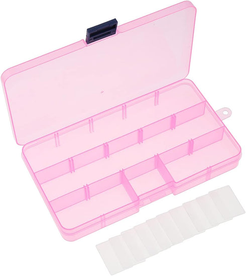 OriGlam 1pcs 17x10CM Plastic Organizer Storage Box with Adjustable Dividers, Jewelry Storage Container Box for Office Supplies Beads Crafts Fishin...