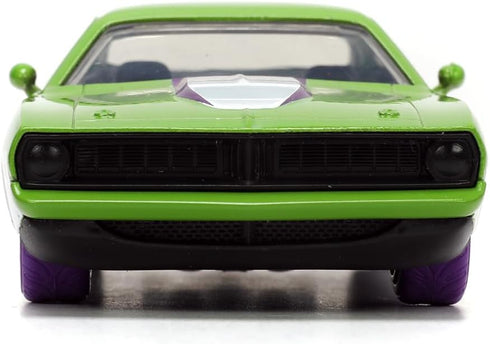 Marvel 1:32 1973 Plymouth Barracuda Die-Cast Car & 1.65" She-Hulk Figure, Toys for Kids and Adults...