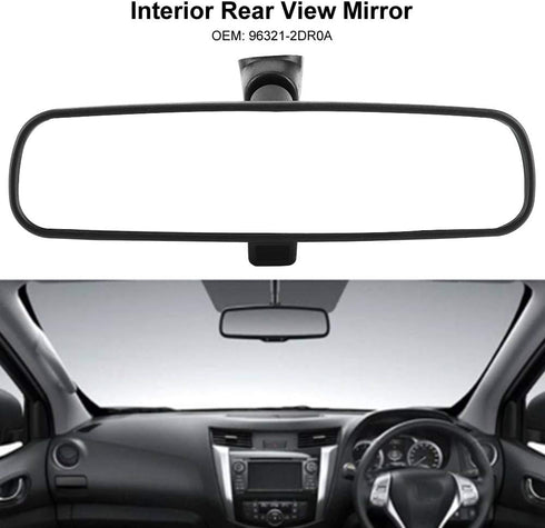 Rear View Mirror, 96321-2DR0A, Car Interior Rear View Mirror Replacement for Nissan Fairlady Navara Rogue X Trail...