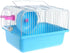 Pet Hamster Cage with Running Wheel Water Bottle Food Basin Portable Carrier House Mice Home Habitat for Going Out, Traveling (Blue)...