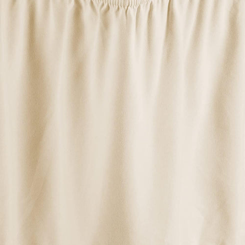 Legacy Decor Bed Skirt Dust Ruffle with Pom-Pom Fringe 100% Brushed Microfiber with 14” Drop Twin - Full Beige Color...