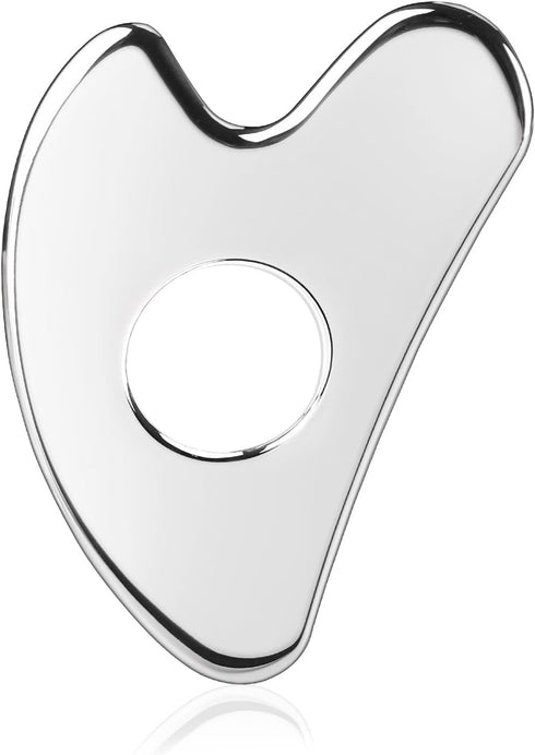 BTYMS Gua Sha Facial Tools Stainless Steel, Heart Shaped Guasha Tool with Hole? Metal Face Sculpting Tool Skin Care Massage Scraper...