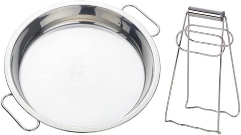 Buyer Star Stainless Steel Steaming Tray Cold Noodle Plate 9 Inch Everyday Pan Stainless Steel Big Green Egg Drip Pan Pizza Cake Baking Tray Liang...