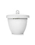 QWORK Lab Porcelain Crucible with Lid, 2 Pack, 50ml Capacity, White, Smooth Surface, for Laboratory School to Heat Chemical Compounds...