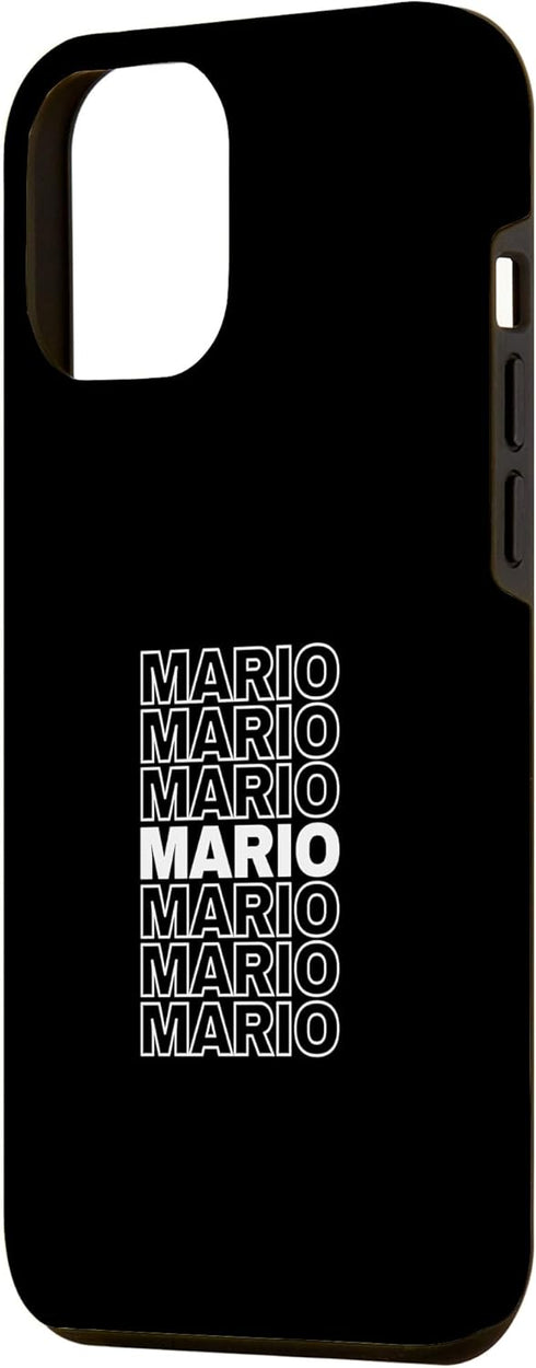 iPhone 15 Pro Max I Love Mario Retro Pattern Personalized First Name Case...