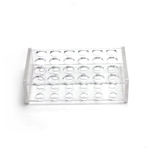 Othmro 1Pcs Test Tube Rack Holder, 14mm 24Well Centrifuge Tube Holder, Rectangular Plastic Stand Bracket Rack Test Tube Rack for Labortory Holder ...