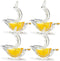 New Acrylic Manual Lemon Slice Squeezer, Portable Transparent Fruit Juicer, Elegance Bird Shape, Hand Juicer for Orange Lemon Lime Pomegranate (4P...