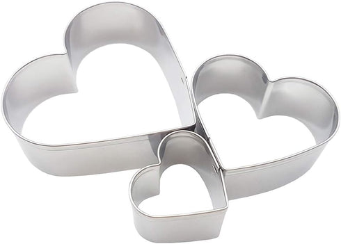 Kanntie 3 Pieces Heart Cookie Cutter Set - Premium Stainless Steel...