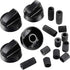 Jetec 4 Pack Control Knobs Replacement with 12 Adapters for Oven/Stove/Range, Please Check Carefully Whether The Dimensions in Figure Match(Black)...