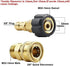 Pressure Washer Quick Connect Kit, Metric M22 14mm Swivel to 3/8'' Quick Connect, With 10 Washers for Home,Garden, Vehicles Cleaning Quick Connect...