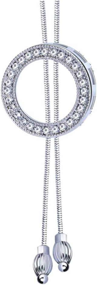 Sither Long Hoop Necklace for Women Crystal Pendant Necklace Sweater Chain Statement Necklace Choker Adjustable Charm Jewelry Crystal Accessories ...