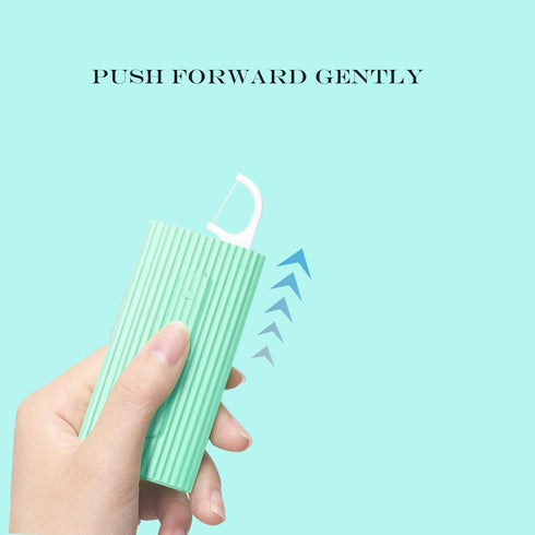 Holy Rose Dental Floss Dispenser -Portable Floss Picks Dispenser-Travel Floss Sticks Case-with 168 Flosser Toothpicks,for Teeth Cleaning - All-in-...