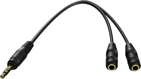 Headphone Splitter 3.5mm Aux Splitter 2 Female to 1 Male Audio Y Splitter Stereo Dual Headphone Adapter Compatible with Laptops PC Tablet TV Smart...
