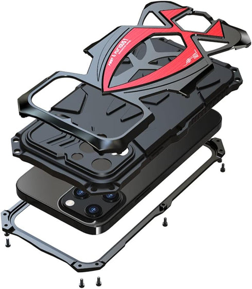 Metal Compatible with for iPhone 13 Pro Max Case 6.7 inch 2021 with Screen Protector Silicone 360° Full Camera Protection Shockproof Phone Case Fu...