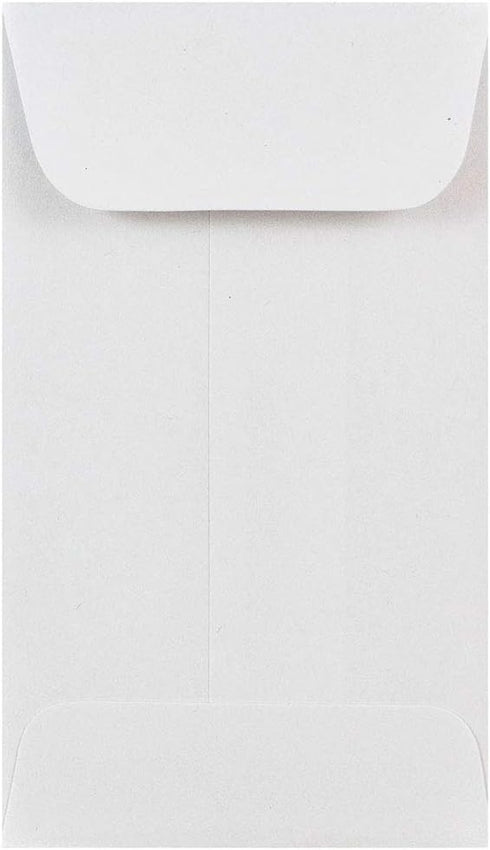 JAM PAPER #3 Coin Business Commercial Envelopes - 2 1/2 x 4 1/4 - White - 50/Pack...