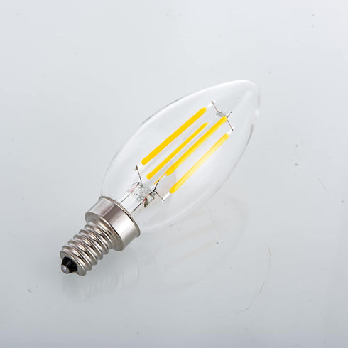12 Volt LED Candelabra Bulbs E12 Light Bulb 40 Watt Replacement Soft White 3000K, Low Voltage 12V 24V Candelabra Light Bulbs for RV, 3 Pack...