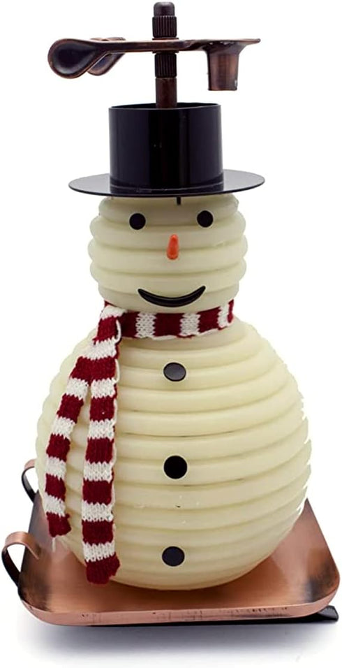 Candle by the Hour 100-Hour Snowman Candle, Copper Base, Eco-friendly Natural Beeswax with Cotton Wick...