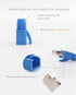 50 Pcs Cat7 Cat7A Cat8 Strain Relief Boot, RJ45 Plug Connector Cover Modular Network Plug Connector Cap Cable Connector Boots, Blue...