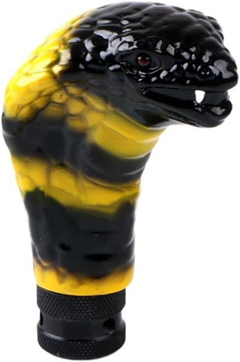 Gear Shift Knob, Universal Gear Shift Knob Snake Shape Shift Knob Handle Shifter Lever Stick with 3 Adapters Knob Personalized Car Shift Handle fo...