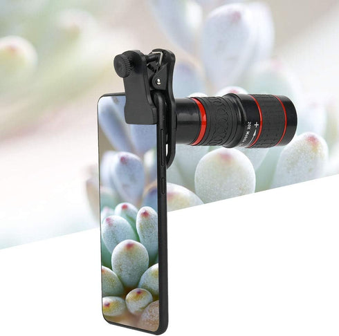 20x Telephoto Zoom Telephoto Lens, Cell Phone Camera Lens, Portable HD Lens with Clip, Compatible with Smartphones, Tablets and PCs (Black)...