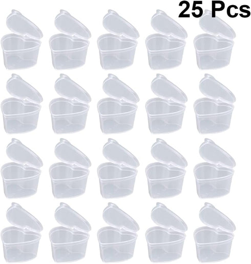 EXCEART 50 Pcs Transparent Heart Shaped Storage Containers Clear Heart Shape Plastic Storage Cases with Lids for Arts Crafts Storage Boxes Plastic...