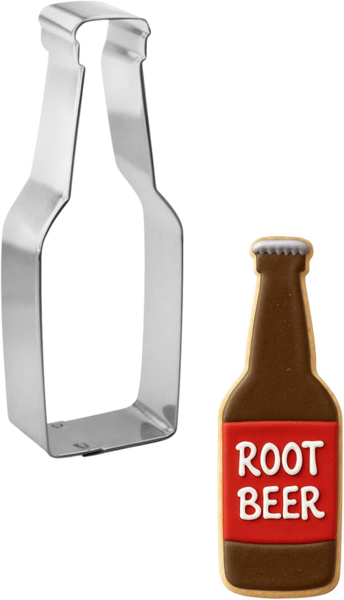 Bottle and Mug Cookie Cutter 4 Pc Set HS0465 with Sugar Cookie Recipe Card. Foose Brand USA...