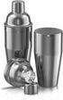 Cocktail Shaker with Double Measuring Jigger,18/8 Stainless Steel 24oz Martini Shaker Set,Drink Shaker Built-In Strainer,Bartender Kit. (Black)...
