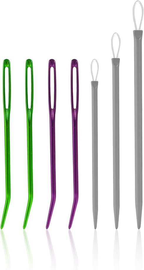 7pcs Large-Eye Blunt Needles, Stainless Steel Yarn Darning Needle Tapestry Needle Wool Needle Macrame Needle Sewing Knitting Needles for Crochet P...