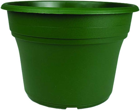 The HC Companies 10 Inch Panterra Round Planter - Decorative Plastic Plant Pot with Drainage for Outdoor Plants, Green...