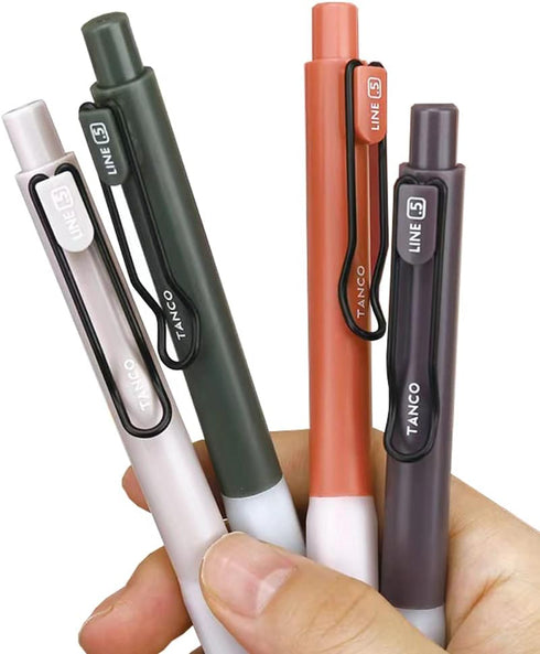 HeTaoCat Retractable Gel Pens, 0.5mm Fine Point, Quick Drying, Writing Drawing, Black ink gel pens, Box of 6 Pens (6)...