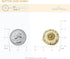 20 pcs Vintage Sunflower White Enamel Sewing Metal Shank Coat Buttons -25mm -1"...