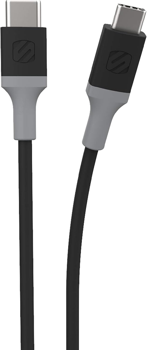 Scosche CC4BY-SP Strikeline USB-C to USB-C Charge & Sync Cable 4-ft. Black/Gray...