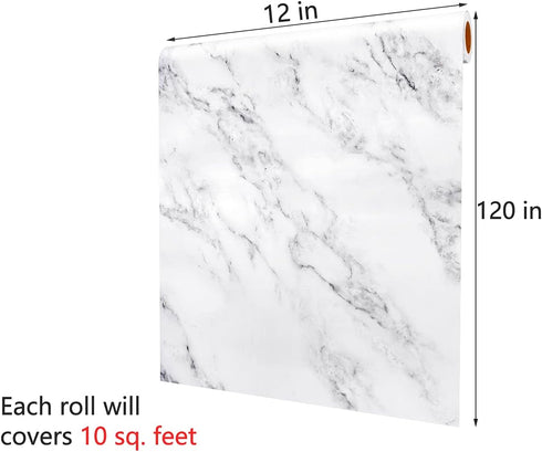 Decotalk Marble Contact Paper White Marble Contact Paper for Countertops Marble Contact Paper Peel and Stick Marble Wallpaper for Kitchen Countert...