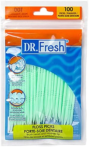 10 pk (100 ct each) Soft Bristle Dental Floss Picks, Interdental Brush, Toothpicks, Flexible Deep Clean...