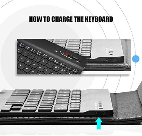 Wireless Bluetooth Keyboard for Phone, Mini Portable Bluetooth Keyboard with A Protective Case Foldable Keyboard for Width of 6 9.5cm Bluetooth Ce...