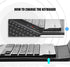 Wireless Bluetooth Keyboard for Phone, Mini Portable Bluetooth Keyboard with A Protective Case Foldable Keyboard for Width of 6 9.5cm Bluetooth Ce...