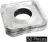 MOACOCK 50 Pack Aluminum Foil Square Stove Burner Covers Disposable Heavy Thick Quality Bib Liners Drip Pans Gas Range Top Protectors 8.5”