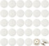 BENECREAT 32 Sets 0.67Inch Baseball Cap Button Top Replacement Hats Buttons, White Cloth Covered Hat Button for Hat Replacement Repair Jeans Blous...