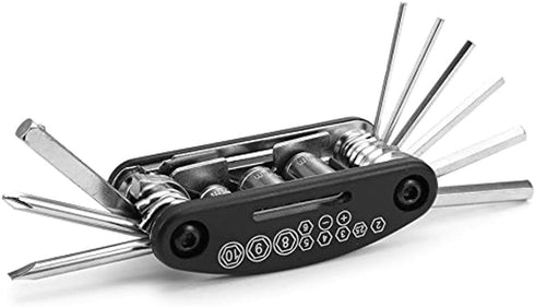 MMOBIEL Multi Fuctional Tool 16 in 1 - Bike Tool Kit - Repair Tool Kit for Bike, Mountainbike, E-bike - Bicycle Mutli Tool Set...