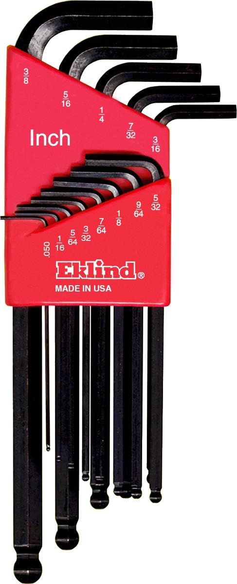 Eklind 13222 Ball-Hex L-Key allen wrench Combo- Inch / MM (2 sets 22pc), 22-piece set...