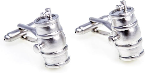 Keg Barrel Wine Whiskey Beer Pair Cufflinks in a Presentation Gift Box & Polishing Cloth...
